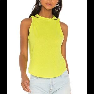 FREE PEOPLE The Twist Tank in Yellow